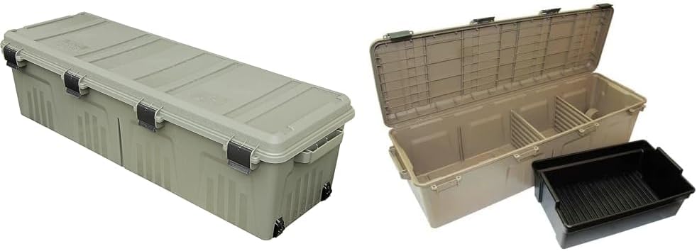 MTM TRC39 - Tactical Rifle Crate, Water-Resistant o-Ring Sealed, Four Strong snap & MGC - The Mule Mobile Gear Crate, Water-Resistant, Stackable, Holds 75lbs of Gear, USA Made