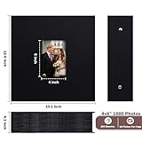 Extra Large Capacity Photo Album 4x6 1000 Pockets, Linen Cover and Front Window,Holds 1000 4x6 Horizontal and Vertical Photos,4 x 6 Picture Book for Family Wedding Anniversary Vacation (Black) - Image 4