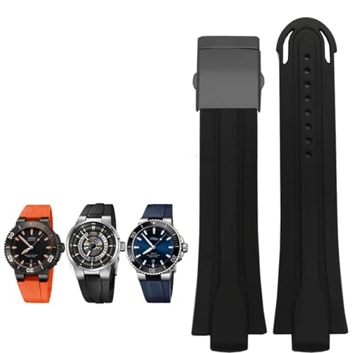 Bracelet montre silicone 24mm Oris idéal pour le sport et le quotidien