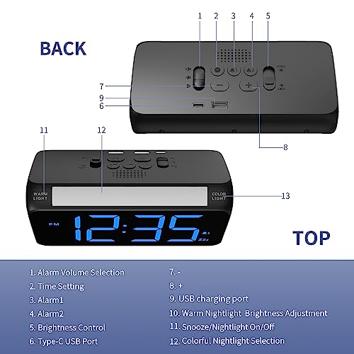 Netzu 5266 Digital Alarm Clock, Alarm Clocks thumb #6