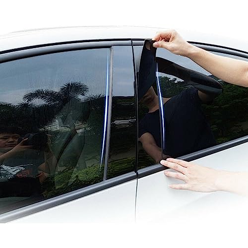 Cubierta para puerta y ventana de Mazda 3 Axela 2014-2017, adornos negros brillantes de 10 uds. 4