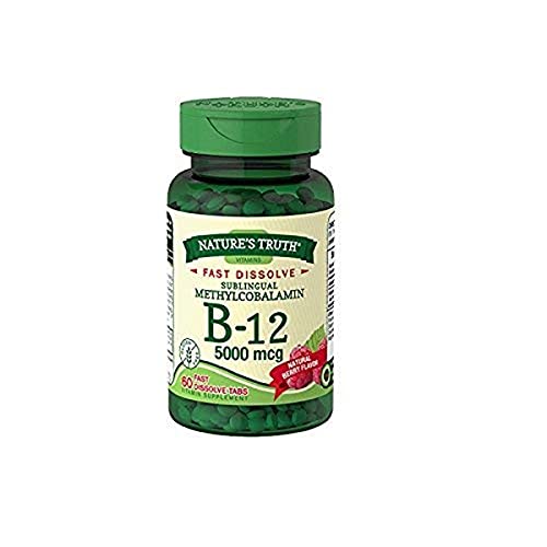 Nature's Truth Sublingual Methylcobalamin B-12 5000Mcg Tabs, Berry 60 Ea (Pack Of 3) #TOP27