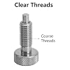 2PCS Retractable Spring Plunger, Stainless Steel Lock Out Handle Quick Release Pin M6 Retractable Spring Plunger with Knurled Handle for Rolling Toolbox