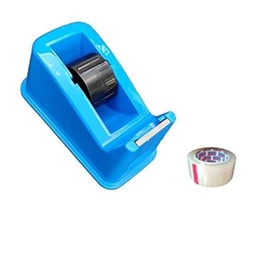 Premium Quality Sumo Tape Dispenser [Set of 1] Designed with Weighted Non-Slip Base |Desktop Type Useful for 2 inch Tape|1 pcs [48mm] 2''x 65Mtr TRN Tape Included | Combo Pack | (Color- May Vary)