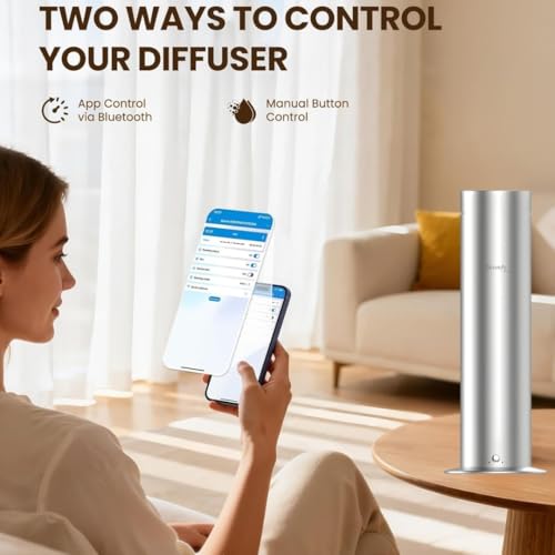 Image of STARQ Halo Luxury Smart Air Scent Diffuser Waterless Aroma Machine Cold Atomization Ultra Quiet No Heat for Office Home Gym & Hotel Includes Complimentary 100ml Starter Pack Perfumes