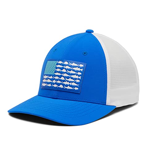Columbia Pfg Fish Flag Signature 110-Mid Crown, Blue Macaw/Atoll, One Size #TOP3