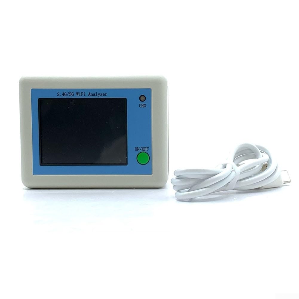 Wi-Fi Signal Analyzer 2.4G/5G Scanner, 2.4 Zoll TFT Display WLAN Signalanalysator Router Management Tool mit 600mAh Akku, Typ-C-Laden für Router, Drahtlosnetzwerke und Funkdiagnose unterwegs
