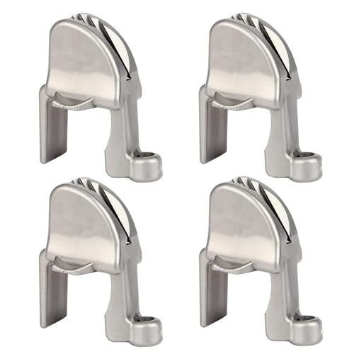 YTgilo 4PCS Boat Fender Clips Adjustable Pontoon Boat Square Fender Clips Hooks Pontoons Rails Snaps Silver Adjustable Boat Fenders 1 to 1.25 Inch for Pontoon Boat Bumper Accessories Buffers