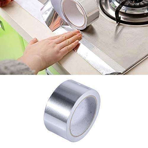 Uniwersalna taśma aluminiowa, odporna na wysokie temperatury aluminiowa taśma uszczelniająca, taśma izolacyjna do napraw, kanałów, izolacji, suszarek i innych (kolor: srebrny, rozmiar: 7 cm d