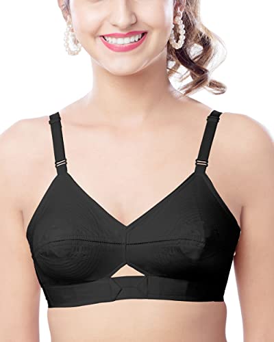 Image of Brida Women's Cotton Round Stitch Bra - Minimizer Saree Bra - Plus Size, Full Coverage, Non-Padded, Wireless,Double Layer Support for Heavy Bust - Kavya xtrasoft