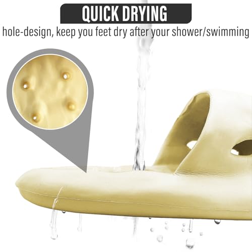 TSSPLUS Shower Shoes with Arch Support, Quick Drying Non-Slip Pool Slides Lightweight Beach Sandals with Drain Holes Comfortable House Slippers for Women Men4