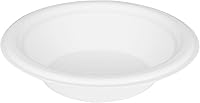 Vista 5 de KARAT EARTH KE-BBR12-1C PFAS - Cuenco redondo desechable compostable ecológico de 12 onzas, 1 compartimento, color blanco, caja de 1000