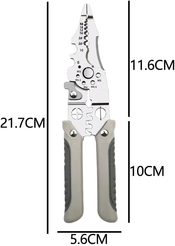 Image of Multifunction Wire Stripper and Cutter Plier, Wire Crimping Tool, Cable Cutter, Wire Stripping Plier, Multipurpose Electrician Tool for Cutting, Stripping, Crimping and Gripping Wires(all in one)
