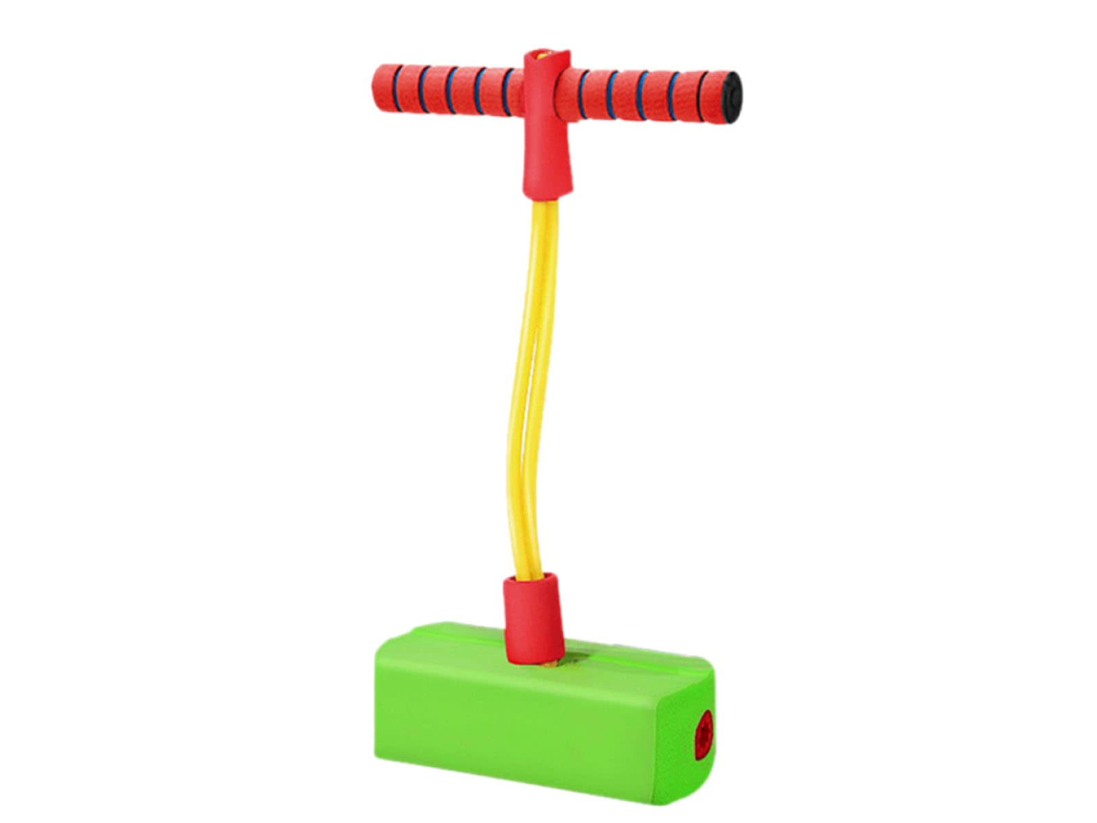 KUTIS Durable Foam Pogo Bungee Jumper Stick Toy | Jumper For Kids Fun And Outdoor Safety Training Pogo Stick For Sports Exercise Kids Bounce Toys Ages 3 With Led Flash 24x12x50 CM (Green)