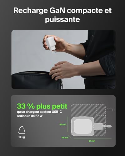 Belkin SmartProtect Chargeur USB C Chargeur GaN 2 Ports Recharge Rapide pour MacBook iPhone 17 iPad Pro Chromebook Galaxy S25 Ultra Pixel 10 etc. - vue 6