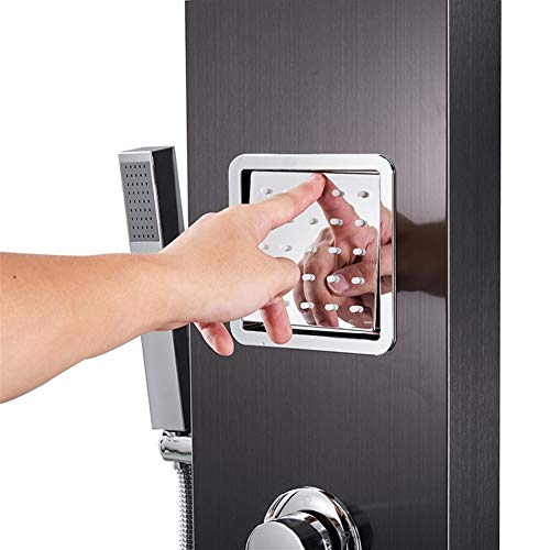 Sistema de ducha con equilibrador de presión, ducha de mano y panel de lluvia, fácil conexión, para baño, multifuncional, duradero (tipo de grifería: paneles de ducha) miniatura 5