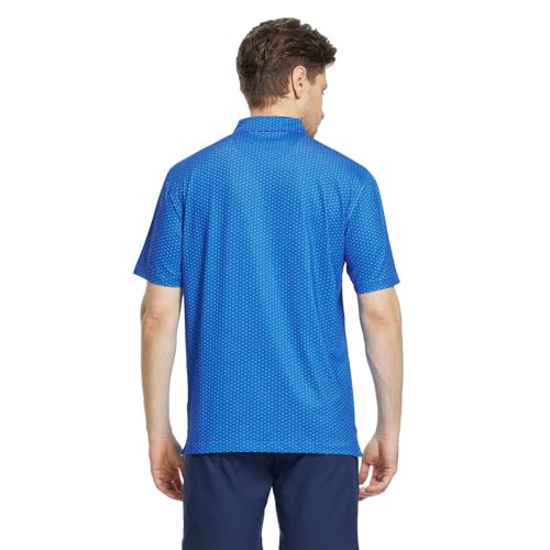 Image of M MAELREG Mens Golf Shirt Short Sleeve Dry Fit Print Moisture Wicking Performance Patterns Collared Polo Shirt