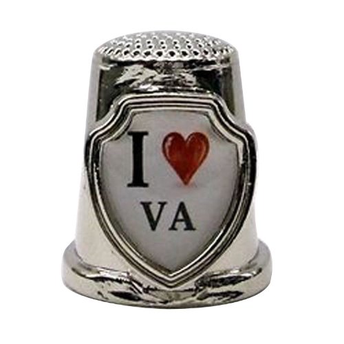 Souvenir Thimble - I love VA - Virginia