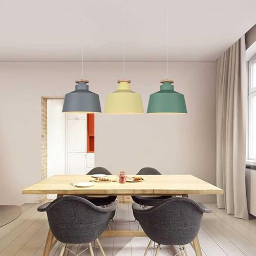 Lustre moderne en métal avec suspension réglable et base E27 pour éclairage chic