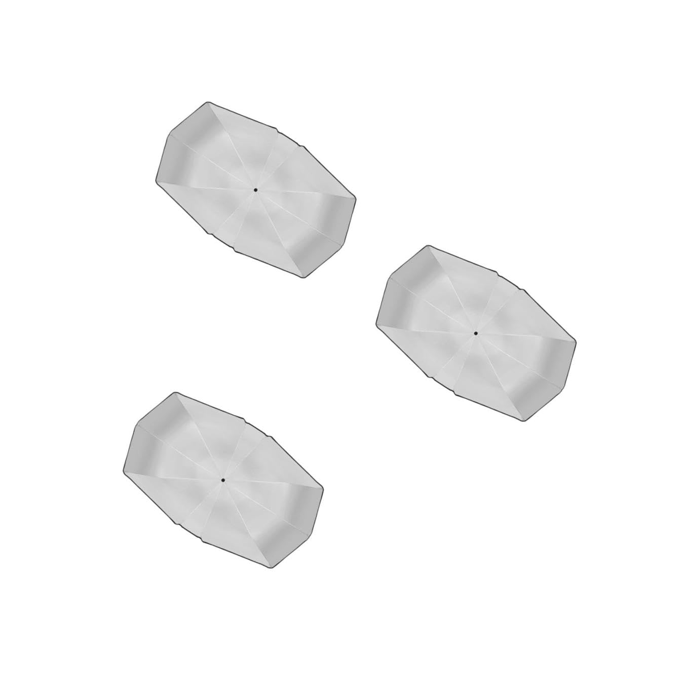SOLUSTRE 3pièces Pare-Soleil pour Voiture Forme De Parapluie Anti-UV Et Réflecteur De Chaleur Conçu pour SUV Et Voitures Compactes Facile à Transporter