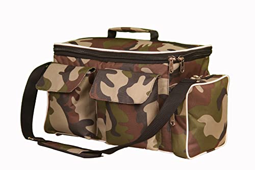 Image of PAHAL Multi-Function Doctor First Aid Trauma Medicine Instrument Vaccination Kit Bag Combat Type Empty Heavy Duty Portable for Home,Red, 11 Pocket 3 Partition, 18 Inch - Combat Medic Bag