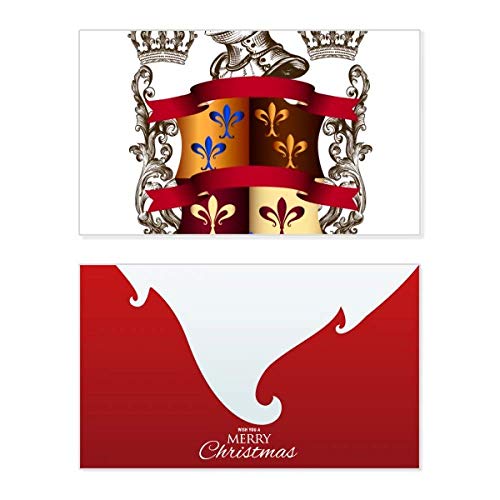 Carte de Noël chevaliers d'Europe idéale pour embellir vos cadeaux avec un message vintage