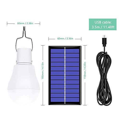 Hosioe Lâmpada solar 130LM portátil movido a energia solar lâmpada LED para caminhadas, pesca, ilumi