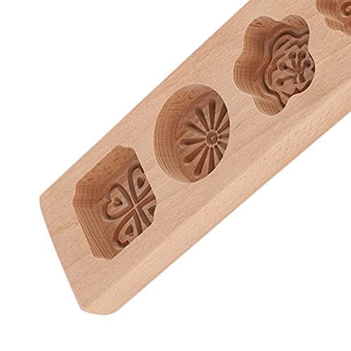 Herramienta artesanal para molde de pastel de luna de madera miniatura 7