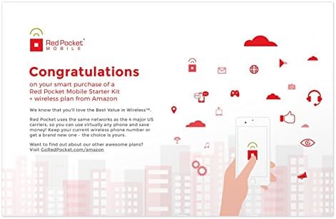 Red Pocket Mobile Express 180 Day Prepaid Phone Plan, No Contract, Free SIM Kit; Unlimited Talk, Unlimited Text & 1 GB of LTE Data - Only $21.25/Month