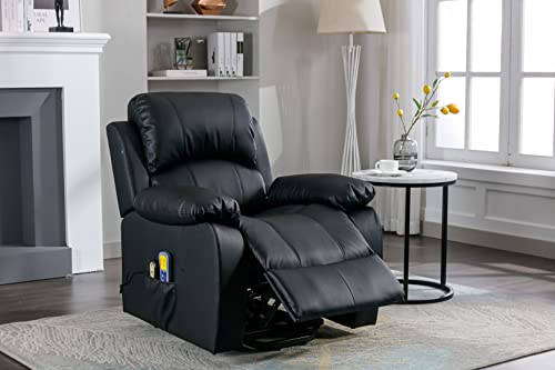 Astan Hogar Sillón Relax con Función Auto-Ayuda (Levanta Personas), Reclinación Eléctrica, Masaje Y Termoterapia, Modelo Ramón AH-AR30930NG, Negro, - imagen 6