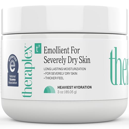 Theraplex Emollient Cream for Dry Skin - No Parabens or Preservatives, Noncomedogenic, Fragrance-free, Dermatologist Recommended - Long-lasting Moisturizing Cream and Heaviest Hydration (3 Oz)
