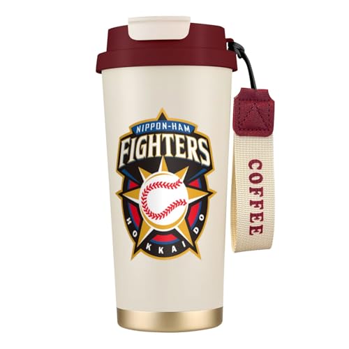 ステンレスカップ 北海道日本ハムファイターズ 車用タンブラー 大容量 マグボトル 水筒 車用コップ おしゃれ 大容量 保冷 保温 真空断熱 ストロー付き 蓋付き 直飲み ウォーターボトル 持ち運び便利 男女兼用 プレゼント オフィス 家庭用 車載用 500