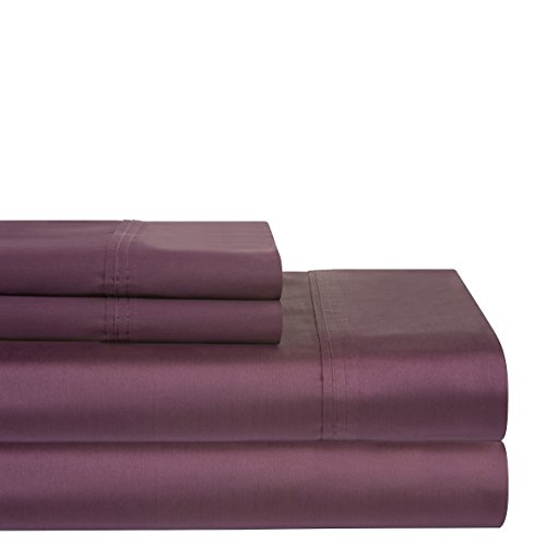 Pointehaven 400 Thread Count Pima Cotton Sheet Set (Twin XL, Plum)