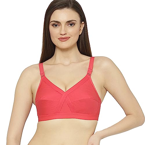 Image of Floret Women's Pure Cotton-Fabric Non Padded & Non-Wired Cut & Sew /Full Coverage Bra