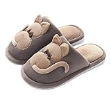 Deslizador de animales de interior de invierno Inicio Zapatillas de felpa de dibujos animados para niños adultos unisex para niños