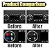 AC Dash Button Repair Decal Stickers, Repair for Ruined Faded A/C Control Buttons Car Fixing Decal Replacement Compatible with Most Vehicles - Car Truck SUV Accessories