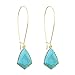 Rugewelry 18k Gold Plated Turquoise Earrings Dangle Drop Earrings For Women,Girls' Gifts