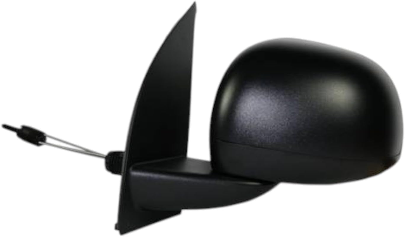 Specchietto Retrovisore COMPLETO Sinistro Meccanico Nero per Panda 169 2009-2011- Compatibile, Non originale, adatto per la modifica da specchi piccoli a specchi grandi (Sinistro - Lato Guida)