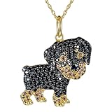 IXDEAXLY Black Unisex Adult Women's Classic Zinc No Gemstone Irregular Stone Shape C-Link Chain 19.68 Inch Necklace Earrings Gifts (Rottweiler Necklace 2)
