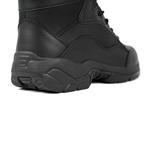 LAPG BFD Core Men's Black Tactical Boots, 6 Inch Full Grain Leather Duty Boots, Work Hiking Combat Boots for Men4