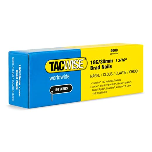Tacwise 1711 Chiodi Brad Galvanizzati Tipo 18G / 30 mm, Confezione da 4000