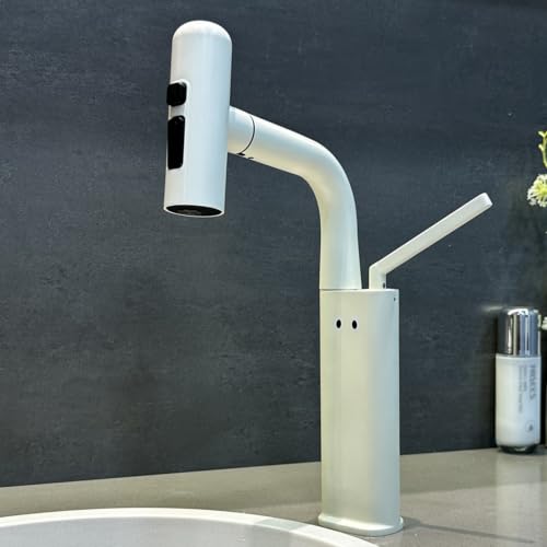 Grifo de baño giratorio 360 grados JRUIA negro mate con tres flujos de agua 3