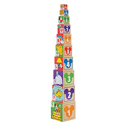 Melissa & Doug Disney Mickey Mouse Abc-123 Nesting & Stacking Blocks #TOP3