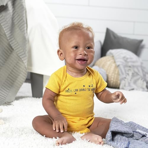 Image of Gerber Unisex Baby 5-Pack Short Sleeve Variety Onesies Bodysuits