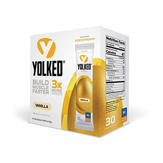 YOLKED - Clinically Tested and NSF-Certified All Natural Muscle Building Supplement - Increase Lean Muscle, Reduce Muscle Loss, and Improve Recovery with Protein’s Perfect Partner, 30 Servings