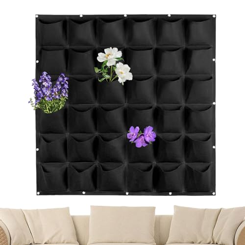 Maceta de pared vertical textil con protección radicular y capacidad para 36 plantas 8
