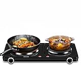 Vayepro Electric Hot Plate, 1800W Portable Electric Stove,Double Hot Plate, Burner for...