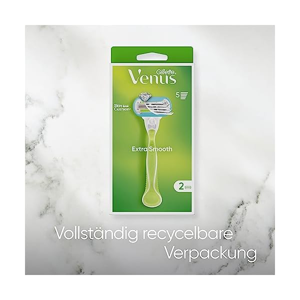 Gillette Venus Extra Smooth Rasierer Damen, Damenrasierer + 1 Rasierklinge – Bild 8