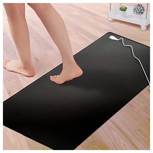 Grounding Mat, Universal Grounding Pad for Computer, Foot and Bed, Grounded Foot Therapy,, Relieve Pain, Inflammation, Negative Ions, Carpel Tunnel for Better Working and Playing Games（39’’ x 11.8’’)