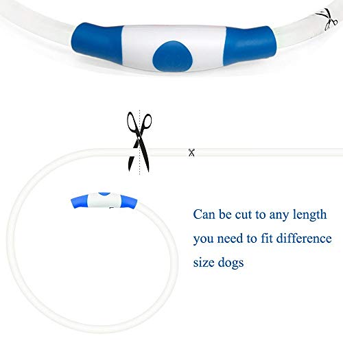 Domagiker Usb Rechargeable Led Dog Collar - Waterproof Dog Collar Light, Adjustable Light Up Collars Lights For Small, Medium & Large Dogs (Blue) #TOP1
